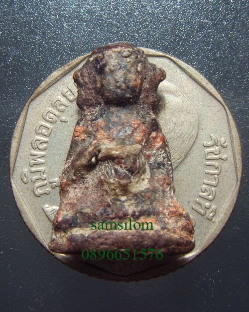 กรุวัดเชิงท่า พระสังกัจจายน์ พิมพ์จกบาตร+พิมพ์สมาธิ เล็ก หูบายศรี สนิมแดง