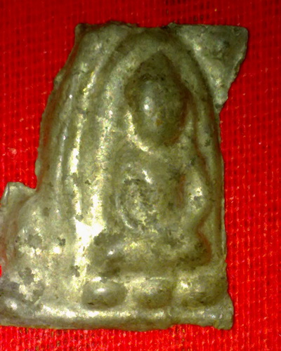 พระแผงตัดกรุวัดราษฎร์บูรณะ อยุธยา เนื้อชินเงิน