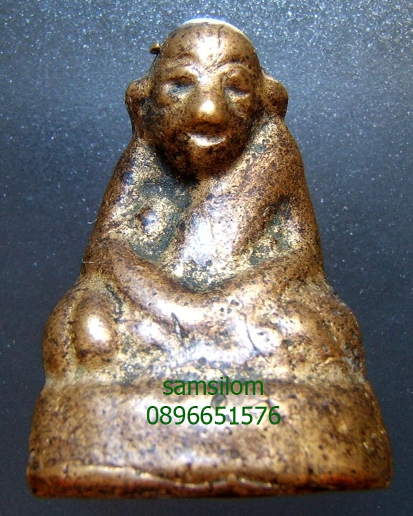 หลวงพ่อเขียน วัดสำนักขุนเณร พิมพ์หน้าหมู ปี2482  น้ำทองวิ่ง (3)