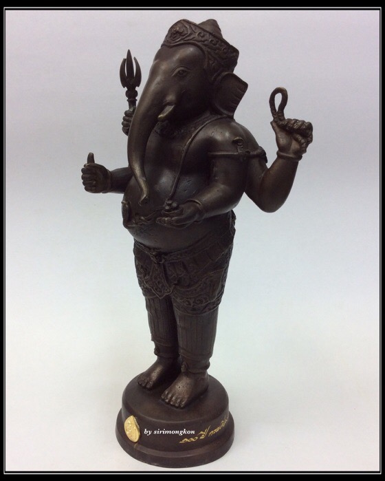 พระพิฆเนศ ปางยืนประทานพร รุ่น 100 ปี กรมศิลปากร ขนาดบูชา สูง 10.5 นิ้ว เนื้อโลหะผสม No.4977