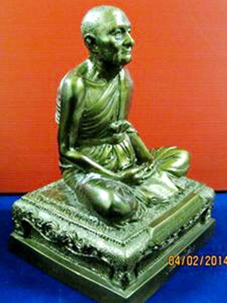 พระบูชาเนื้อทองเหลืองผิวหิ้งหลวงพ่อเส่ง วัดกัลยาฯ วงเวียนเล็ก ธนบุรี หน้าตัก 5 นิ้ว