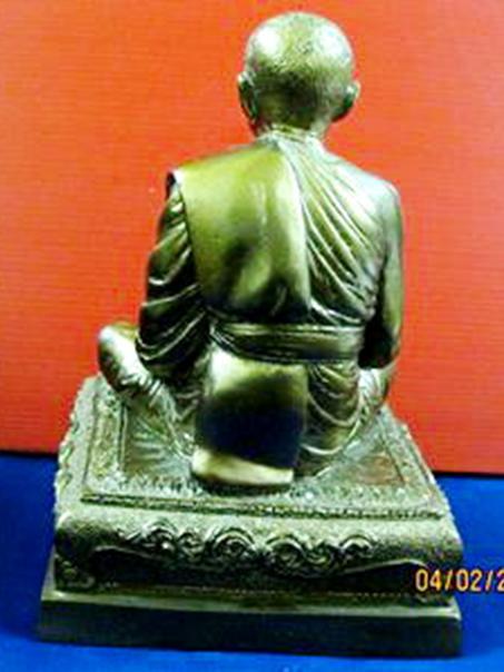 พระบูชาเนื้อทองเหลืองผิวหิ้งหลวงพ่อเส่ง วัดกัลยาฯ วงเวียนเล็ก ธนบุรี หน้าตัก 5 นิ้ว