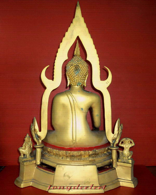 พระพุทธชินราชบูชา ภปร. กะไหล่ทอง หน้าตัก 9 นิ้ว ใต้ฐานอุดเทียนชัย ซุ้มถอดได้ สวยมากค่ะ