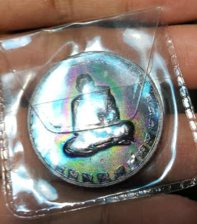 หลวงปู่ทิม วัดพระขาว เหรียญกลมใหญ่ ปลาตะเพียน หลังแม่โภสพ เนื้อทองแดง 2