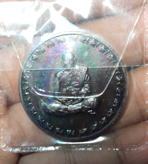 หลวงปู่ทิม วัดพระขาว เหรียญกลมใหญ่ ปลาตะเพียน หลังแม่โภสพ เนื้อทองแดง 2