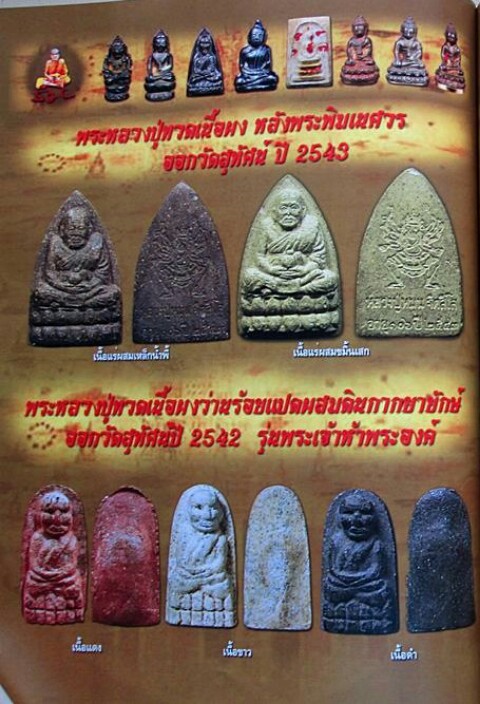 หลวงปู่ทวดพิมพ์พระรอด รุ่นพระเจ้า 5 พระองค์ หลวงปู่หมุน ฐิตสีโล ปลุกเสก ปี43