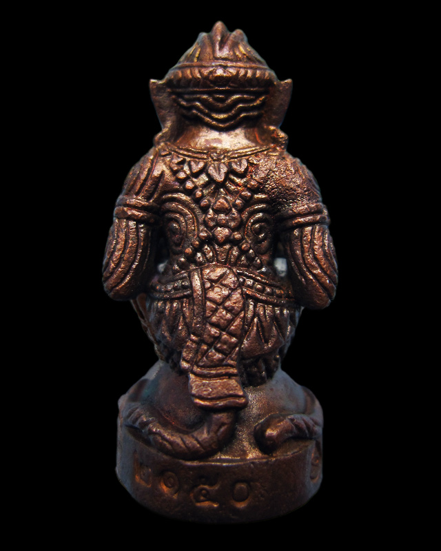 หนุมานมหาปราบไพรี หลวงปู่บัว ถามโก วัดศรีบุรพาราม จ.ตราด เนื้อทองแดงผสมสัมริด ก้นอุดผงผสมสีผึ้ง