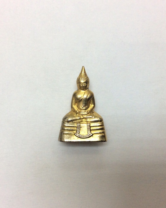 พระกริ่งพระพุทธโสธร วัดโสธรวรารามวรวิหาร จ.ฉะเชิงเทรา ปี49 เนื้อกะไหล่ทอง มีโค๊ด กล่องเดิม