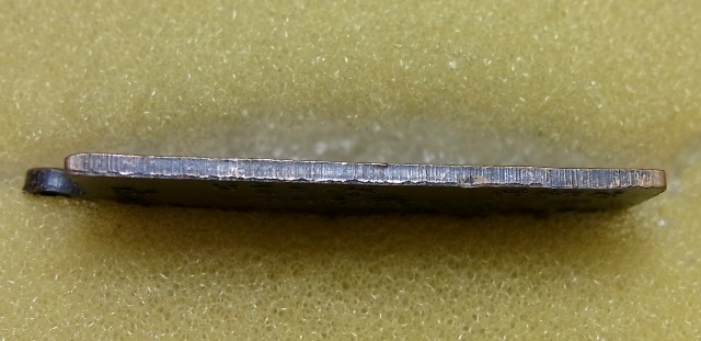 เหรียญสี่เหลี่ยมพัดยศ หนังสือโค้ง ปี2512 หลวงพ่อแช่ม วัดฉลอง