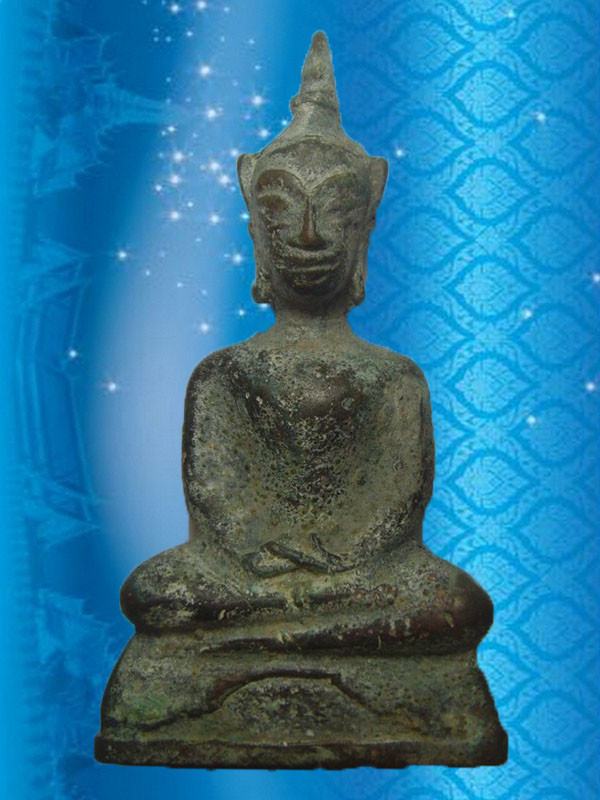 พระชัยอยุธยาเนื้อสัมฤทธิ์ หน้าตัก2นิ้ว สู ่ง4นิ้ว