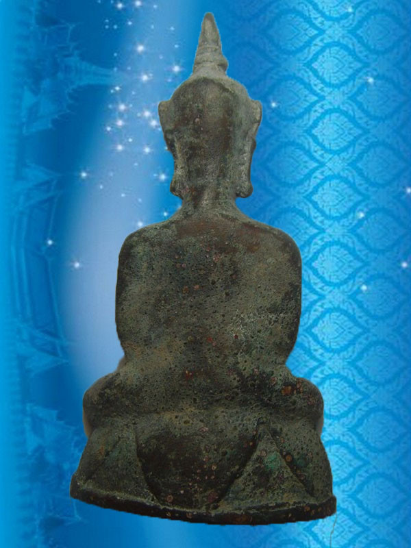 พระชัยอยุธยาเนื้อสัมฤทธิ์ หน้าตัก2นิ้ว สู ่ง4นิ้ว