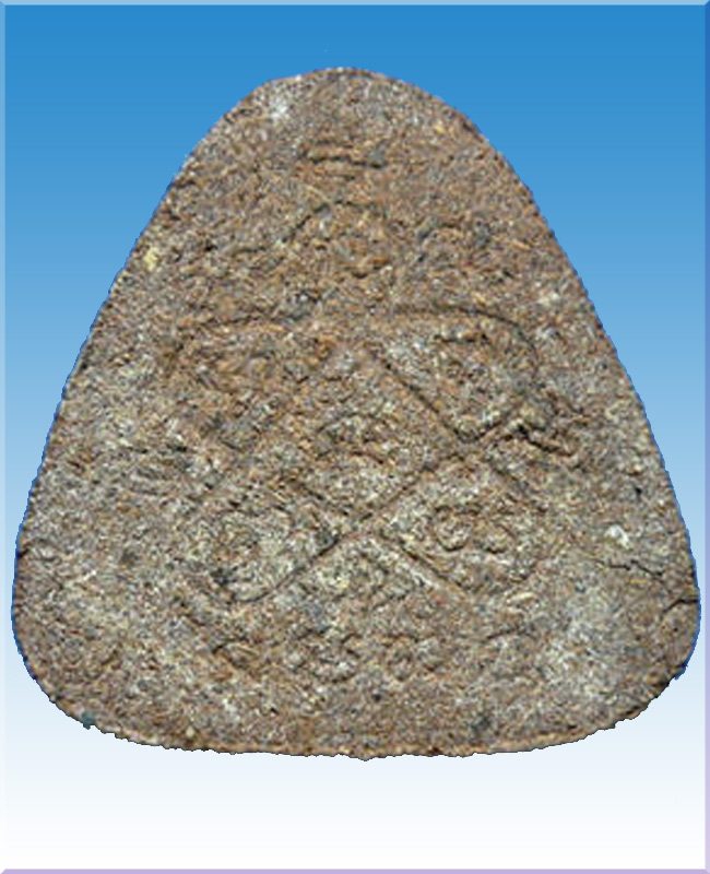 พระปิดตามหาลาภลายกนก ปี 38 เนื้อดินเจ็ดโป่ง  หลวงพ่อสาคร 