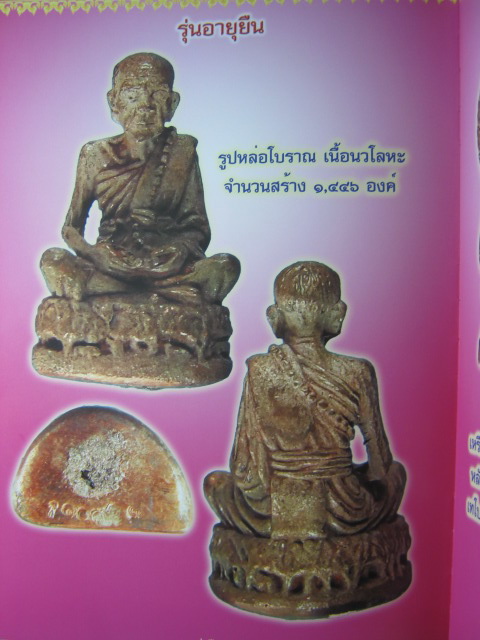 รูปหล่อโบราณ เนื้อนวะ หลวงปู่หมุน ฐิตสีโล รุ่นอายุยืน  