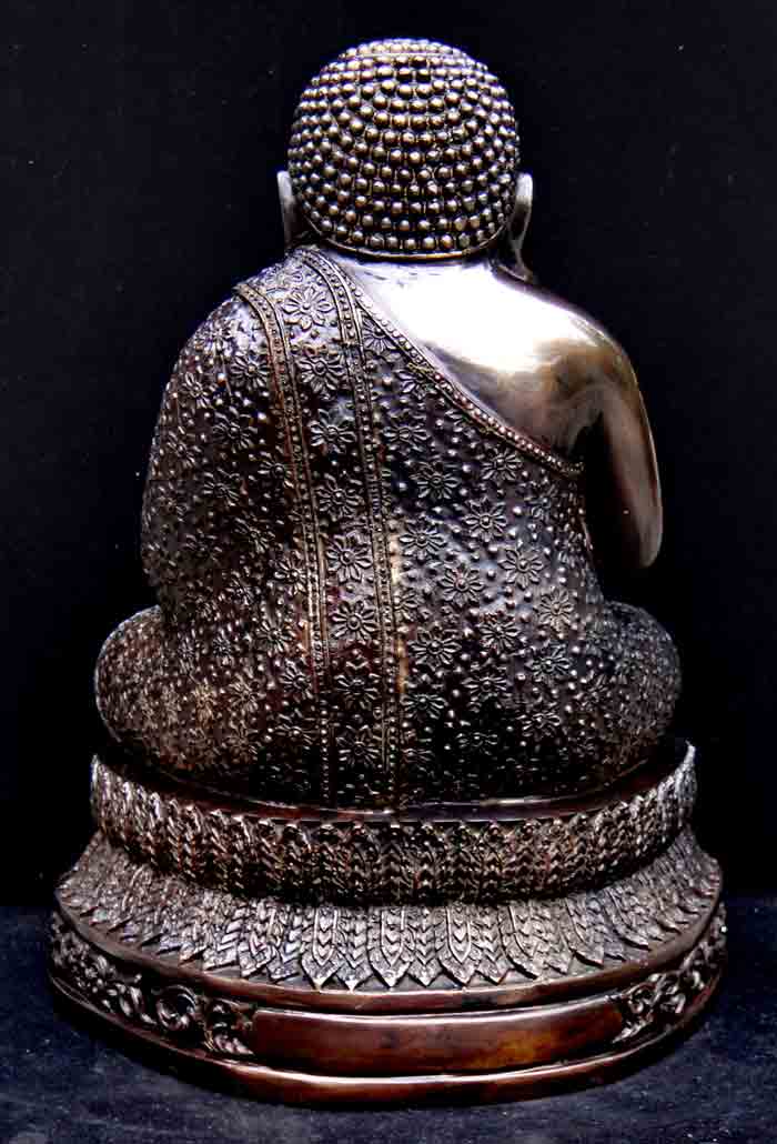 ***พระสังกัจจายน์ เทพเจ้าแห่งโชคลาภ เนื้อเหลืองรมมันปู ขนาดหน้าตัก 8.5 นิ้ว ฐาน 7.5 x 10 นิ้ว สูง 13