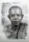 " หลวงพ่อคูณ วัดบ้านไร่ " ภาพวาดดินสอ,ชาโคล Portrait Drawing
