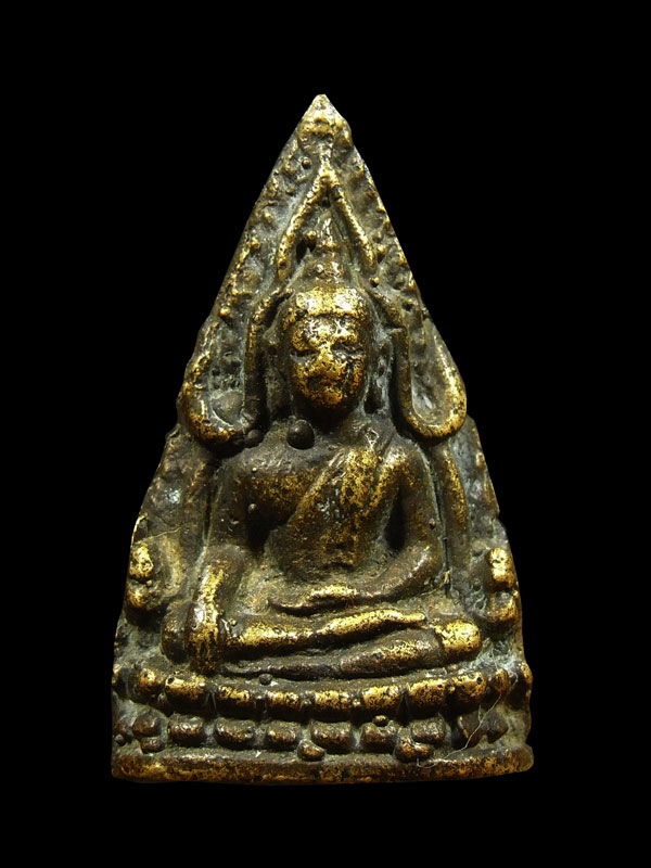 พระพุทธชินราชหล่อโบราณพิมพ์ใหญ่หลังเรียบ หลวงปู่ดี วัดเทวสังฆาราม(วัดเหนือ) จ.กาญจนบุรี