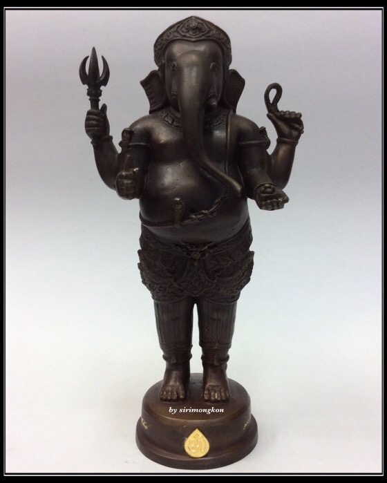 พระพิฆเนศ ปางยืนประทานพร รุ่น 100 ปี กรมศิลปากร ขนาดบูชา สูง 10.5 นิ้ว เนื้อโลหะผสม No.4625