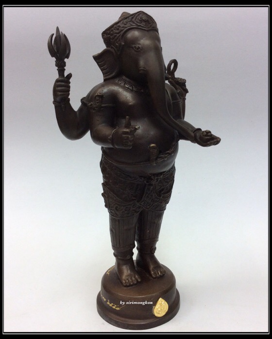 พระพิฆเนศ ปางยืนประทานพร รุ่น 100 ปี กรมศิลปากร ขนาดบูชา สูง 10.5 นิ้ว เนื้อโลหะผสม No.4625