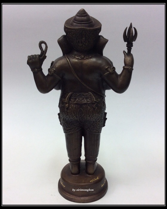 พระพิฆเนศ ปางยืนประทานพร รุ่น 100 ปี กรมศิลปากร ขนาดบูชา สูง 10.5 นิ้ว เนื้อโลหะผสม No.4625