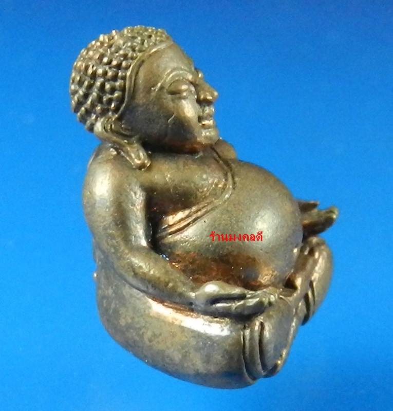 พระสังกัจจายน์รับทรัพย์ 54 หลวงพ่อสาคร วัดหนองกรับ เนื้อทองแดงอุดผง No.2168 (สภาพสวย)