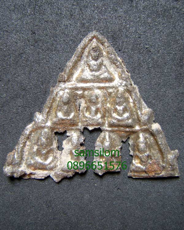 พระแผงตัดแปดองค์ กรุวัดราษฎ์บูรณะ อยุธยา ชินเงิน ทองเดิม ตลับพุก