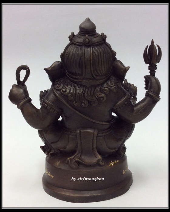 พระพิฆเนศ ปางนั่งบรมครู รุ่น 100 ปี กรมศิลปากร ขนาดบูชา หน้าตัก 4 นิ้วครึ่ง เนื้อโลหะผสม No.1610