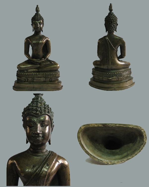 พระบูชาเชียงแสนสิงห์สาม ศิลปะช่างหลวง สมัยรัชกาล หน้าตัก3นิ้ว ฐาน5นิ้ว