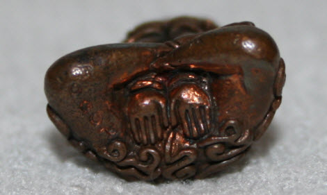 พระปิดตาอุตตโม(ยันต์ยุ่ง) หลวงพ่อสาคร วัดหนองกรับรุ่นไตรมาส ๕๓ พิมพ์กลาง เนื้อทองแดง ปี 2553