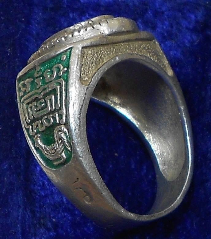 แหวนหลวงพ่อรวยเนื้อเงินลงยา รุ่น มหาลาภ 90 วิ้งๆ