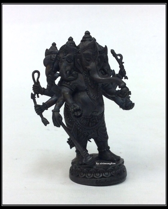 พระปัญจมุขคเณศ(พระพิฆเนศ ปาง5เศียร10กร) ขนาดบูชา สูง 6.5 ซม. พิพิธภัณฑ์พระพิฆเนศ พร้อมแท่นครอบบูชา