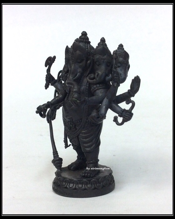 พระปัญจมุขคเณศ(พระพิฆเนศ ปาง5เศียร10กร) ขนาดบูชา สูง 6.5 ซม. พิพิธภัณฑ์พระพิฆเนศ พร้อมแท่นครอบบูชา