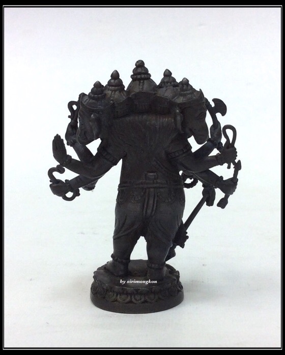 พระปัญจมุขคเณศ(พระพิฆเนศ ปาง5เศียร10กร) ขนาดบูชา สูง 6.5 ซม. พิพิธภัณฑ์พระพิฆเนศ พร้อมแท่นครอบบูชา