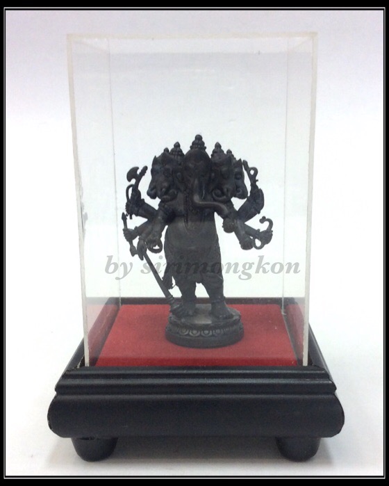 พระปัญจมุขคเณศ(พระพิฆเนศ ปาง5เศียร10กร) ขนาดบูชา สูง 6.5 ซม. พิพิธภัณฑ์พระพิฆเนศ พร้อมแท่นครอบบูชา