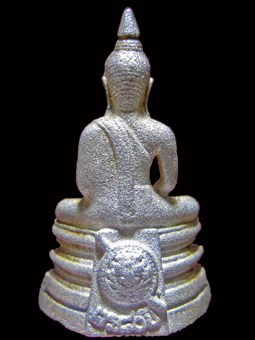 หลวงพ่อโสธรเนื้อเงินพ่นทรายประกายเพชร ประวัติศาสตร์ตำรวจ พร้อมกล่องเดิม