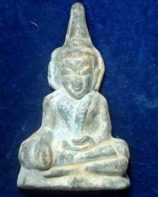 วัดนาคราช กาญจนบุรี พระท่ากระดาน พิมพ์เศรียรตรง ตอกโค๊ด เจดีย์ 3 องค์ 