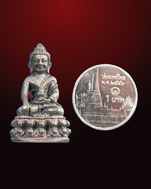 พระกริ่งปัญญาบารมี หลวงปู่เสน วัดป่าหนองแซง ปี. ๒๕๓๗ เนื้อนวโลหะ