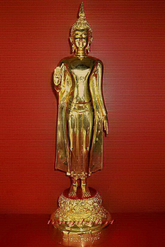 พระบูชาพระร่วงโรจนฤทธิ์ วัดพระปฐมเจดีย์ จ.นครปฐม ครบรอบ 98 ปี กะไหล่ทอง สวยมากค่ะ