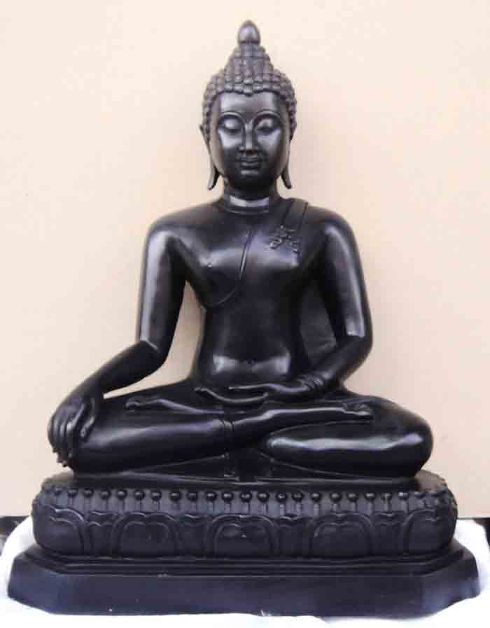 ***พระพุทธรูปศิลปะแบบสมัยเชียงแสน(สิงห์๑) เนื้อทองเหลืองรมดำหล่อหนา พุทธศิลป์ใหม่ย้อนยุค ประณีตสวยงา