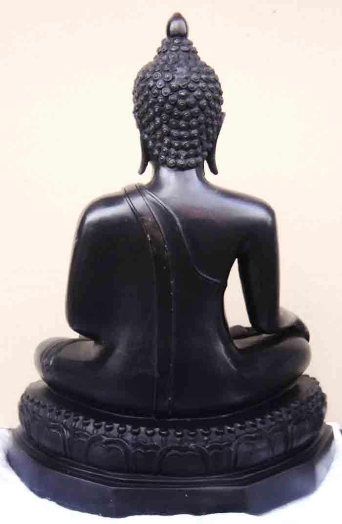 ***พระพุทธรูปศิลปะแบบสมัยเชียงแสน(สิงห์๑) เนื้อทองเหลืองรมดำหล่อหนา พุทธศิลป์ใหม่ย้อนยุค ประณีตสวยงา