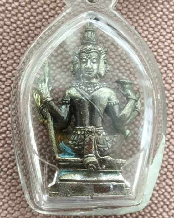 รูปหล่อ พระพรหม หลวงปู่ผาด วัดไร่ รุ่นซ่อมโบสถ์ ปี 2553 (เนื้อนวะ) หายาก