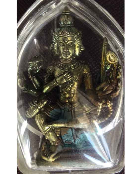 รูปหล่อ พระพรหม หลวงปู่ผาด วัดไร่ รุ่นซ่อมโบสถ์ ปี 2553 (เนื้อนวะ) หายาก