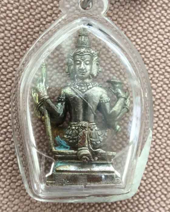 รูปหล่อ พระพรหม หลวงปู่ผาด วัดไร่ รุ่นซ่อมโบสถ์ ปี 2553 (เนื้อนวะ) หายาก