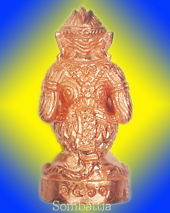 หนุมานมหาปราบไพรี หลวงปู่บัว ถามโก เนื้อทองแดงนอก ก้นอุดผงผสมสีผึ้งหลวงปู่บัว กล่องเดิม