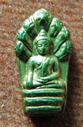 พระนาคปรกใบมะขาม รุ่นแรก ครูบาสร้อย วัดมงคลศิริเขต จ.ตาก ปี2532 เนื้อทองแดง