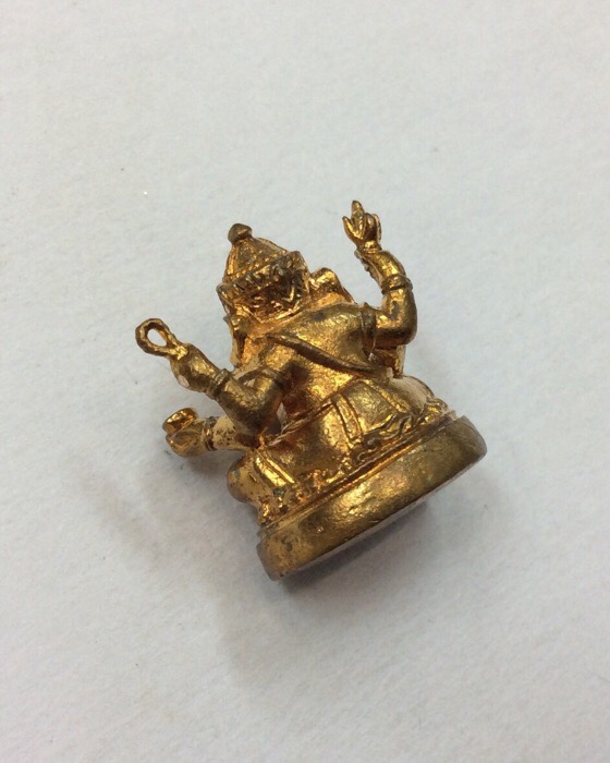 พระพิฆเนศ รุ่นบังเกิดทรัพย์ ปี49 เนื้อสัตตโลหะ ปลุกเสกโดย หลวงปู่หงษ์ ณ ปราสาทพนมรุ้ง กล่องเดิม