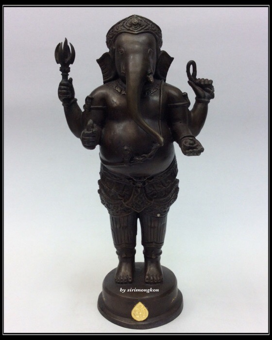 พระพิฆเนศ ปางยืนประทานพร รุ่น 100 ปี กรมศิลปากร ขนาดบูชา สูง 10.5 นิ้ว เนื้อโลหะผสม No.4765