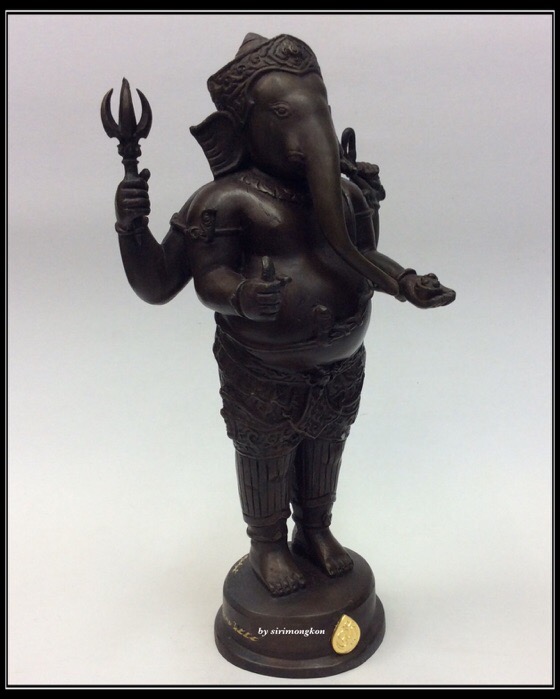 พระพิฆเนศ ปางยืนประทานพร รุ่น 100 ปี กรมศิลปากร ขนาดบูชา สูง 10.5 นิ้ว เนื้อโลหะผสม No.4765