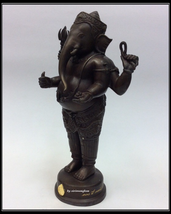 พระพิฆเนศ ปางยืนประทานพร รุ่น 100 ปี กรมศิลปากร ขนาดบูชา สูง 10.5 นิ้ว เนื้อโลหะผสม No.4765