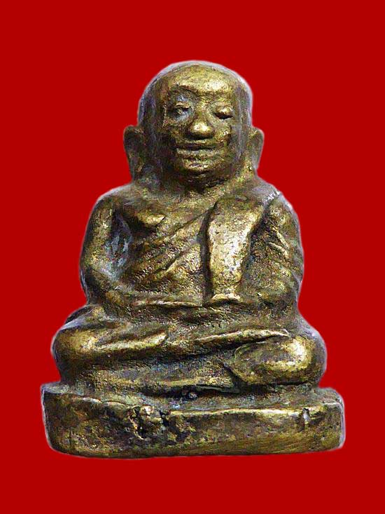 " ช้างคู่ " รูปเหมือนหลวงพ่อเงิน วัดบางคลาน พิมพ์ใหญ่ สวยๆ พร้อมกล่อง 