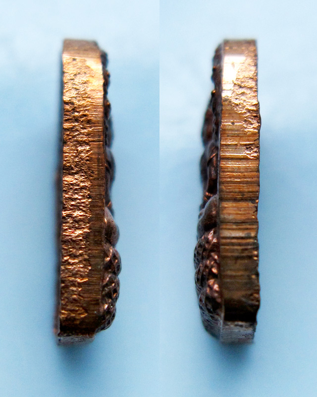 พระปรกใบมะขามองค์จ้อย เนื้อทองแดง พิธีชินบัญชร ญสส. เพชรกลับ หลวงปู่บัว ถามโก วัดศรีบุรพาราม จ.ตราด